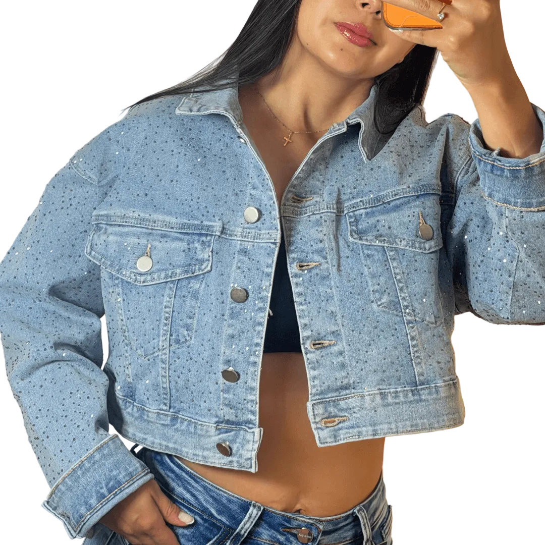 CHAQUETA JEANS PIEDRAS