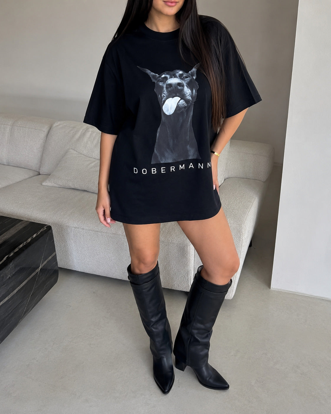 Camisa oversize negra