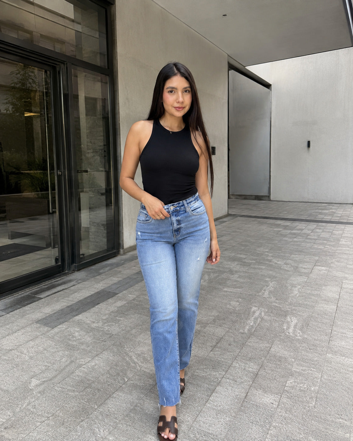 Jean femenino denim claro